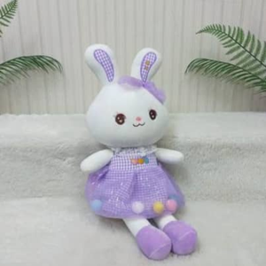 عروسک خرگوشی یاسی پوم پوم 40 سانتی متر Pom Pom Rabbit Doll -اسباب بازی